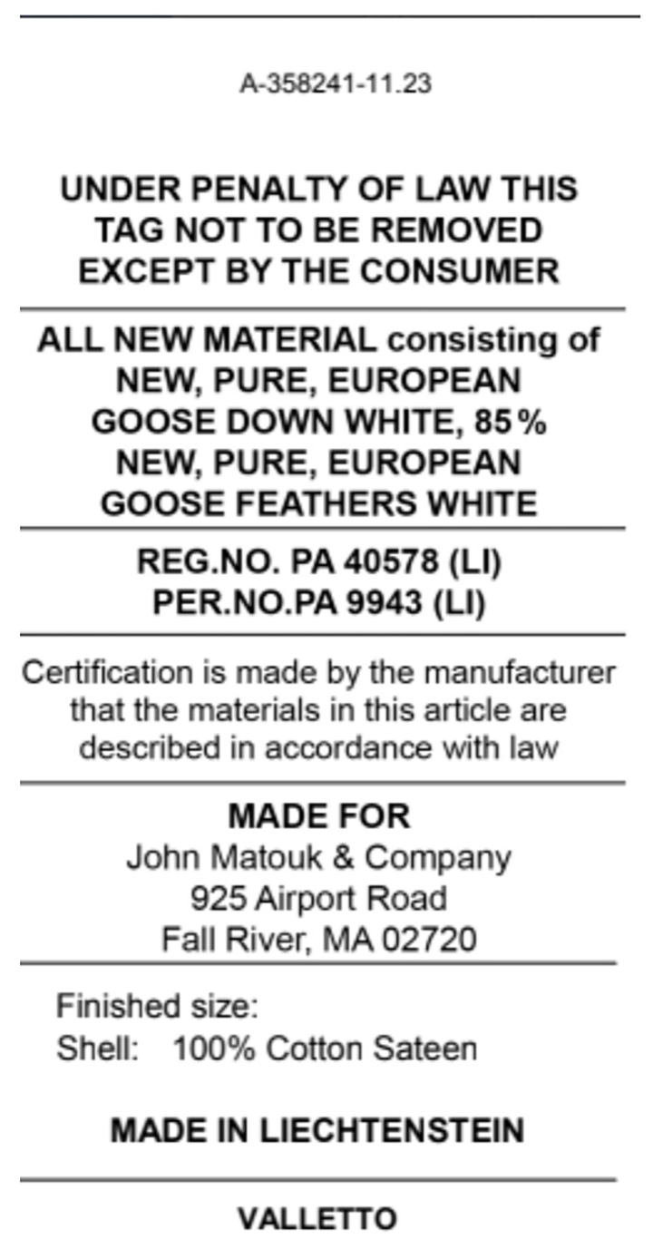 Valletto Pillow 3 Chamber Matouk Luxury Linens